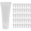 Wresetly 50Pcs 50Ml ha glassato i chiari tubi di plastica vuoti cosmetici crema emulsione lozione contenitori d'imballaggio