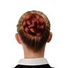 WIG ME UP - Chignon Crocchia Toupet Finemente Intrecciato Ornamento da sposa Costume tradizionale Fermacapelli a pettine Forcina Rosso Rosso ramato Q399D-350