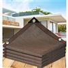 ZHJSHOU Vela Ombreggiante,Tenda da Sole per Esterno, Rete Antigrandine,Telo Ombra da Giardino per Piante Serra,90% Protezione Resistente ai Raggi UV,Colore Del Caffè,1X1m