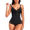 Niwicee Donna Shapewear Body Contenitive Intimo Modellante Guaina Contenitivo Shapewear Dimagrante Pancia Piatta Invisibile Perizoma Snellente Shaper Senza Cuciture Spallino Regolabile (Beige, XL)