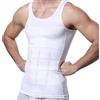 Ducomi Canotta Contenitiva Uomo Effetto Dimagrante - Canottiera Senza Maniche Modellante e Snellente - Rende la Zona Addominale più Sottile e Tonica (XL, Bianco)