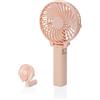 Jsdoin Ventilatore portatile, Ventilatore portatile ricaricabile tramite USB con mini ventilatore da tavolo pieghevole a 3 velocità Ventole silenziose per raffreddamento da tavolo per interni (Rosa)