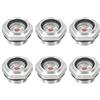 PATIKIL Aria Compressore Olio Mirino Vetro, 6pz G 1/2 Filetto Maschio Alluminio Lega Olio Liquido Livello Indicatore Aria Compressore Parti con O-ring