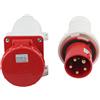 FTVOGUE 380-415V 63A 5Pin Spina per Aviazione Industriale + Presa Aperta 3P + N + E Connettore per Presa Impermeabile IP67 per Esterno