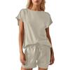 Generic Tuta Donna Completa,Estivo Chic Completino T-Shirt Manica Corta e Pantaloncini Completi Due Pezzi Leggeri Leggera Comodi Tute Completo da Sportiva Palestra Fitness Jogging