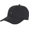 Tommy Hilfiger Small Flag cap Au0Au01528 Coperchio, Black (Black), S-M Unisex-Bambini e Ragazzi