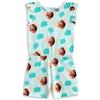Disney Tutina da bambina di Oceania in azzurro | Completo senza maniche floreale con volant | Abbigliamento estivo casual con tasche | Abbigliamento per bambini con