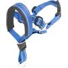 Uhidka Museruola anti-abbaio per cani collare traspirante per addestramento cani in nylon con strisce riflettenti, M-blu