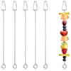 Lansls 5 Pezzi Spiedino Di Uccelli Acciaio Inossidabile, Bastoncini Alimenti Spiedo Pappagalli, Portafrutta Per Uccelli, Mangiatoia Per Uccelli Giocattolo, Per Budgies, Parrocchetti, Ara