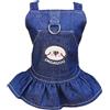 Izefia Abito Cane Cucciolo Gonna di Lusso Vestiti del Cane Modello Adorabile Abiti Principessa Abito da Sera da Sposa Tutu Denim Gonna per La Piccola Ragazza