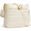 LOTEZAVA V Borsa a mano da donna Tote Bag Puffer Bag Shopper Grande Borsa a tracolla Puffect Hobo Borsa a tracolla, beige.