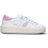 D.A.T.E. HILL LOW PLATFORM Sneaker donna bianca/rosa in pelle