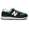 NEW BALANCE Sneaker uomo nera/bianca/verde in suede