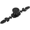 Fdit 4 maniglie lega di zinco in stile vintage per porte piastra per mobili cassetti armadi comò con vite Nero Home Decor 2pcs