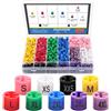 Glarks 820Pcs 9 Colori『XXS - 4XL』Indicatori di Taglia per Appendiabiti Colorati Clip per Misurazione Taglia Codificate a Colore Set Assortito Adatto per Ganci da 2-4mm Utilizzato per Appendiabiti in