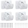 Set Di 30 Ganci Autoadesivi Trasparenti Portata 5kg + Raschietto - Senza Chiodi Per Pareti E Piastrelle