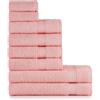 nottoc Set Asciugamani Bagno Rosa, Hotel, 100% Cotone, 2 Telo Doccia 70x140cm + 4 Asciugamani 50x90cm + 2 Asciugamani Ospiti 30x50cm, Asciugamani Bagno Viso e Bidet, Morbidi, Assorbenti