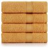 nottoc Set di Asciugamani Mani Arancione, Super Assorbenti, Asciugamani Viso, Perfezionare per Hotel & Spa - Massima Morbidezza, 100% Cotone, 4 Asciugamani Bagno (50x90cm)
