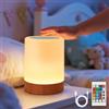 VKH Lampada da comodino LED RGB touch dimmerabile con telecomando, luce notturna USB ricaricabile senza fili, lampada da tavolo portatile per camera e campeggio - Modello Cilindro Alto