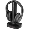 Trevi FRS 1480 R Cuffia Stereo per TV Ricevitore RF Wireless Senza Fili Base di Ricarica Digitale Ottico Jack 3.5mm Nero