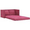 vidaXL Divano Letto da Terra 2 in 1 Rosso Vino 122x204x55cm Velluto, Divano da Terra, Divano Letto, Divano a 2 posti, Letto da Terra, Letto da Giorno