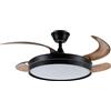 SOLMIRA Ventilatore da Soffitto, Luce LED, Nero, 106 cm, Reversibile Estate Inverno, Silenzioso, Certificato CE e RoHS