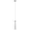 Eglo Pinto Lampadario, lampada a sospensione a 1 luce, lampada per la sala da pranzo in metallo cromato e vetro trasparente e bianco, attacco E27
