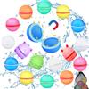 BBWELL Palloncini D'acqua Riutilizzabili,16 Palloncini Acqua Riutilizzabili,Bombe D'acqua a Riempimento Rapido con 1 Borsa a Rete,per Giochi Acqua Estivi Piscina Spiaggia Giardino Bambini e Adulti