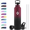 KollyKolla Borraccia Acciaio Inox 1 Litro, Bottiglia Termiche con Cannuccia, Isolamento Sottovuoto, Borraccia Termica Riutilizzabile, a Prova di Perdite, senza BPA, Termos per Scuola, Gimnasio, Campeggio