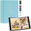 Lanpn Album Fotografico 10x15 100 con Tasche 2 Confezioni, Piccolo Mini Biancheria Album Foto Portafoto Verticale Tascabile Tasca Teal