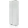 Dmora - Armadio multifunzione a due ante, colore bianco, cm 62 x 34 x 183