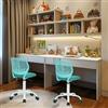 HOMYLIN VD Carnation Aqua Set di 2 sedie da scrivania Ufficio Regolabile in Altezza Girevole in Tessuto, Sedia ergonomica con Schienale, Turchese, 44×40×86cm