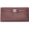 Michael Kors Portafoglio compatto da donna, Oxblood, protezione RFID, in pelle, 19,1 x 10 x 1,9 cm, Ossedio, Portafoglio da donna