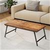 Flycity Tavolino Pieghevole, Tavolini da Salotto, con Fibbia per Gambe Fissa, 80 cm, Non Richiede Montaggio, Tavolo Basso in Legno Salvaspazio, Soggiorno, Camera da Letto, Marrone Vintage