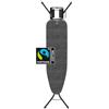 Brabantia - Ironing Board A - With Steam Iron Rest - Adjustable in Height - Non-Slip Rubber Feet - Cotton Cover with Foam Layer - Foldable - Denim Black - 110x30 cm