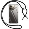 Pnakqil Cover per Oppo A5 Pro 4G/5G con Cordino, Trasparente Custodia con Laccio Tracolla Cellulare Girocollo Collana Protettiva per Oppo A5 Pro 5G 6.67, Nero