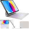 Nuflaz Tastiera per iPad 10ª Generazione e per iPad 11 Generation A16, (11/10.9 pollici, 2025/2022), Custodia con Trackpad Multi-Touch, Layout Italiano QWERTY, Retroilluminata 7 Colori, Bianco, X8