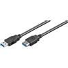 Goobay 95726 Cavo Prolunga USB 3.0 SuperSpeed, Nero, 5m Lunghezza del Cavo
