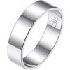 Silvora Anello da Donna Uomo Unisex in Argento S925 3/5 mm Anello Fine Anello di Fidanzamento Alliance Coppie Incide Anello Piccolo Dito Indice Piccolo Regalo Matrimonio Minimalismo