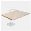 DEGHI Telo di ricambio per ombrellone 3x2 m tortora con flap - Milos