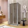 DEGHI Box doccia 70x90 apertura saloon con vetro anticalcare bronzato e profilo cromo 195h - Lost