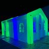 Vinfgoes Tenda gonfiabile bianca portatile di nozze con luci LED colorate 1 porta casa costruzione all'aperto tenda foranea Windows chiesa per il partito, 8m x 5m x 4m