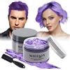 Mifeloy 2 pezzi Temporarie colorazione capelli con 1 pennello, uomini donne Styling tono capelli cera, crema per capelli istantanea fango naturale pomada per capelli, cosplay Halloween capelli (Viola)
