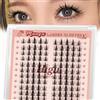 Higu clace Lash Clusters Extensions 120Pcs Eyelash Clusters D Curl Manga Lashes Clusters Natural Look 10-16MM Cluster Eyelash Extensions Individual Lash Extension Pack
