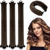ELNX 3 pezzi di bigodini senza calore, bigodini per capelli senza calore, bigodini flessibili per capelli, bigodini arricciacapelli senza calore, bigodini arricciacapelli flessibili per capelli(marrone)