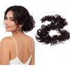 CAISHA XXL Posticcio Capelli Elastici Acconciature Da Sposa Voluminoso Riccio Chignon Marrone Scuro Mix HW27