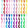 LUCKSWET 22 estensioni per capelli colorati arcobaleno per ragazze 22 pollici colorato ricci ondulati estensioni per feste in evidenza accessori per capelli pezzi per capelli per donne