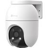 EZVIZ Telecamera WiFi Esterno 4K, Telecamera Motorizzata per Esterni con Copertura a 360°, Visione Notturna a Colori, Rilevamento di Persone/Veicoli, Tracciamento Zoom Auto, C8c 8MP(6mm)
