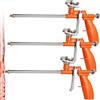 GOMETY - Pistola a schiuma di poliuretano, 3 pezzi, con impugnatura ergonomica in plastica, per fai da te e professionali, per sigillare, riempimento, arancione