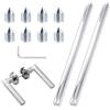 Sophisticate Mandrino Ricambio per Maniglie Porte,Perni Quadrati per Maniglia Porta Interna,2 Pezzi Perni Quadrati in Ferro per Maniglie,Compatibile con Maniglie Porte Interne per Casa e Ufficio